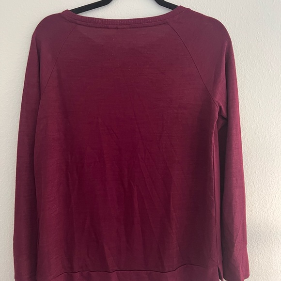 GAP Oversized Burgundy Crew Neck Oversized Sweater Size XS - Picture 4 of 6